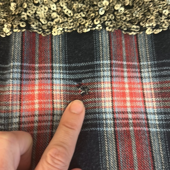 Free People from Anthropology flannel size Small with sequin detail in GUC - Picture 4 of 4